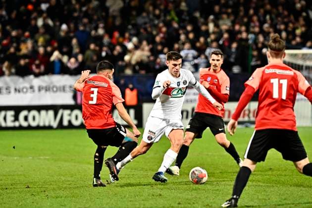 Manuel Ugarte (psg) FOOTBAL : US Revel vs PSG - 32eme de Finale de la Coupe de France - Castres - 07-01-2024 ThierryBreton Panoramic 