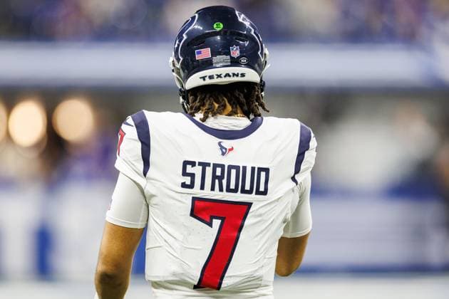 January 06, 2024: Houston Texans quarterback C.J. Stroud (7) during NFL, American Football Herren, USA game action against the Indianapolis Colts at Lucas Oil Stadium in Indianapolis, Indiana. CSM. USA - ZUMAc04_ 20240106_zma_c04_521 Copyright: xJohnxMersitsx