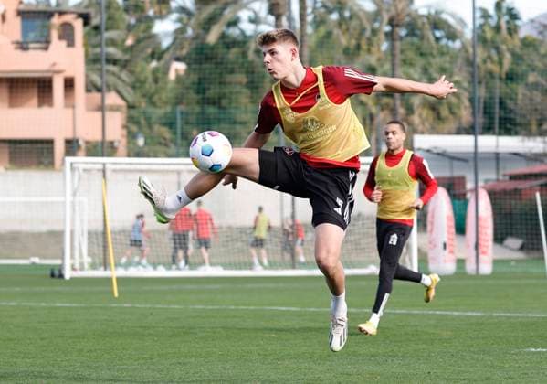 08 01 2024 Soccer 2 Soccer Bundesliga Season 2023 2024 1 FC Nuremberg FCN Club Training Camp Winter Winter Training Camp Marbella Spain Sports Photo Zink DaMa xdaxmax Julian Kania 46, 1 FC Nuremberg FCN