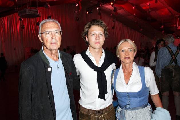 Franz Beckenbauer with his wife Heidi and their son Joel Maximilian at the Bavarian Evening as part of the Kaiser Cup Charity Golf Tournament on 12 7 2019 in Bad Griesbach Franz Beckenbauer died on 7 01 2024 at the age of 78
