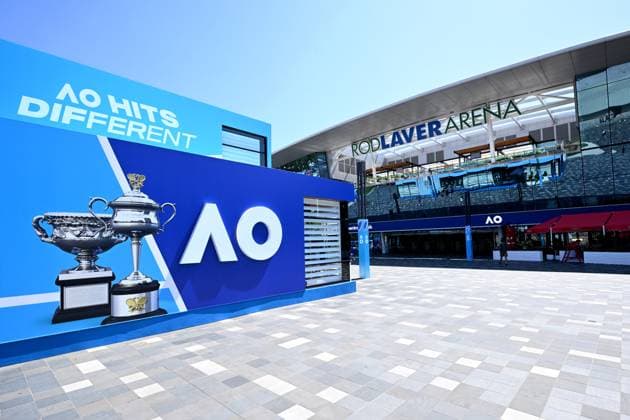 TENNIS AO PRACTICE SESSIONS, A general view of Rod Laver Arena ahead of the Australian Open 2024, at Melbourne Park in Melbourne, Tuesday, January 9, 2024. ( NO ARCHIVING, EDITORIAL USE ONLY, NO USE IN BOOKS WITHOUT CONSENT MELBOURNE VICTORIA AUSTRALIA  Copyright: xJOELxCARRETTx 20240109001886759682