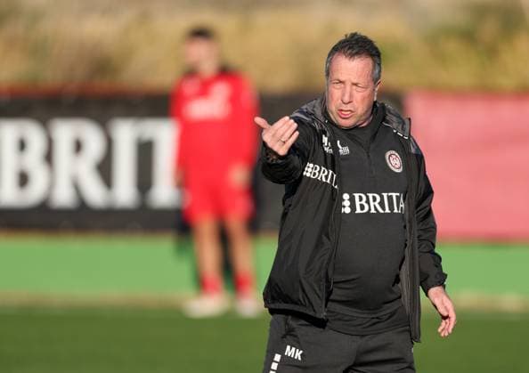 Soccer 2 Bundesliga training camp SV Wehen Wiesbaden 08 01 24, Coach Markus Kauczinski,