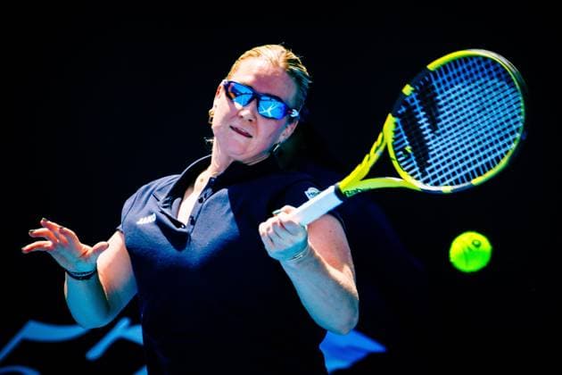 Ysaline Bonaventure WTA, Tennis Damen 272) pictured in action during a women s qualifying singles first round game between Spanish Bolsova Zadoinov and Belgian Bonaventure, at the Australian Open Grand Slam tennis tournament, Tuesday 09 January 2024 in Melbourne Park, Melbourne, Australia. The 2024 edition of the Australian Grand Slam takes place from January 14th to January 28th. PATRICKxHAMILTON  x83681291x