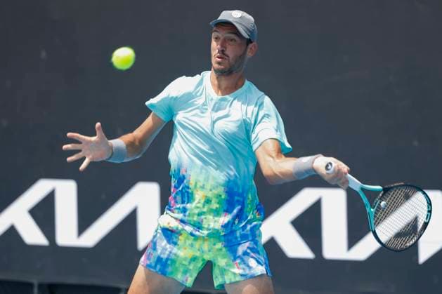 Goncalo Oliveira Australian Open Qualifying Melbourne Park Melbourne Victoria Australia 09 01 2024 Copyright: xJuergenxHasenkopfx