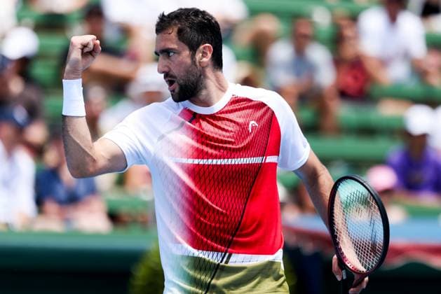 January 10, 2024: MELBOURNE, AUSTRALIA - JANUARY 11: Marin Cilic of Croatia reacts whilst playing Sir Andy Murray of Great Britian during day one of the 2024 Kooyong Classic at Kooyong on January 11, 2024 in Melbourne, Australia. - ZUMAp121 20240110_zsp_p121_042 Copyright: xChrisxPutnamx