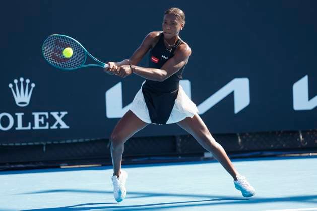 Noma Noha Akugue Australian Open Qualifier Melbourne Park Melbourne Victoria Australia 10 01 2024 Copyright: xJuergenxHasenkopfx