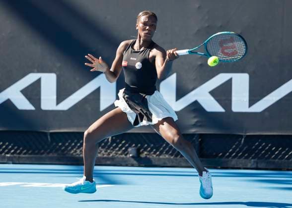 Noma Noha Akugue Australian Open Qualifier Melbourne Park Melbourne Victoria Australia 10 01 2024 Copyright: xJuergenxHasenkopfx