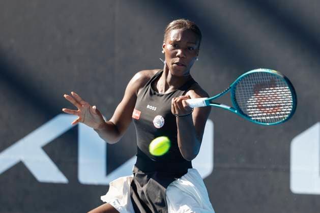 Noma Noha Akugue Australian Open Qualifier Melbourne Park Melbourne Victoria Australia 10 01 2024 Copyright: xJuergenxHasenkopfx
