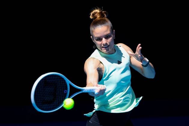 January 11, 2024, Melbourne, Victoria, Australia: MELBOURNE, AUSTRALIA - JANUARY 11: Maria Sakkari of Greece completes a training session with Iga Swiatek of Poland ahead of the 2024 Australian Open at Melbourne Park on January 11, 2024 in Melbourne, Australia. Melbourne Australia - ZUMAp121 20240111_zsp_p121_008 Copyright: xChrisxPutnamx