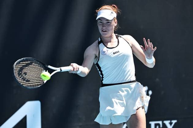 Ella Seidel, GER, during qualifying round of 2024 Australian Open in Melbourne, 11 01 2024