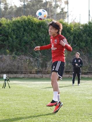 11 01 2024 Soccer 2 Soccer Bundesliga Season 2023 2024 1 FC Nuremberg FCN Club Training Camp Winter Winter Training Camp Marbella Spain Sports Photo Zink DaMa xdaxmax Daichi Hayashi 9, 1 FC Nuremberg FCN with header