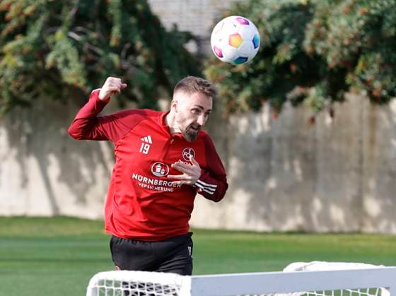 11 01 2024 Soccer 2 Soccer Bundesliga Season 2023 2024 1 FC Nuremberg FCN Club Training Camp Winter Winter Training Camp Marbella Spain Sportfoto Zink DaMa xdaxmax Florian Hübner Huebner 19, 1 FC Nuremberg FCN with header