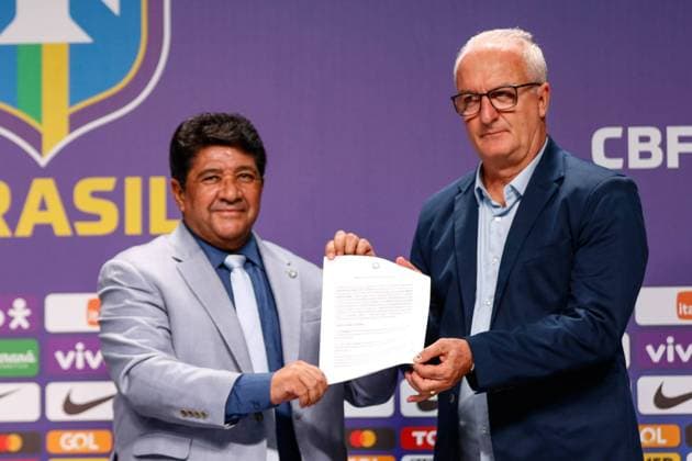 Sport Bilder des Tages apresentacao tecnico da selecao brasileira RIO DE JANEIRO (RJ), 11.01.2024 - Football Brazilian national team, Nationalteam - Official presentation of Dorival Junior,& xA;as the new coach of the Brazilian Football Team, at the CBF headquarters located in Barra da Tijuca, & xA;west zone of the city, this Thursday (11). Rio de Janeiro Brasil Copyright: xFelipexDuestx