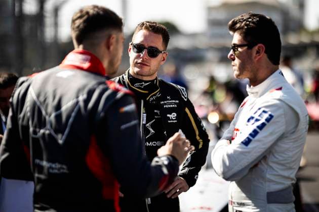 VANDOORNE Stoffel (bel), DS Penske, DS E-Tense FE23, MORTARA Edoardo (swi), Mahindra Racing, Mahindra M9Electro, NATO Norman (fra), Andretti Global, Porsche 99X Electric, portrait during the 2024 Hankook Mexico City ePrix, 1st meeting of the 2023-24 ABB FIA Formula E World Championship, WM, Weltmeisterschaft on the Autodromo Hermanos Rodriguez from January 11 to 13, in Mexico City, Mexico - 2024 FORMULA E HANKOOK MEXICO CITY ePRIX DPPI Panoramic 03424001-TF-038
