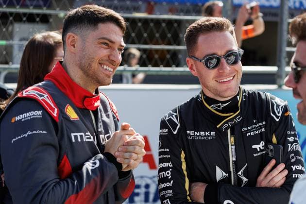 MORTARA Edoardo (swi), Mahindra Racing, Mahindra M9Electro and VANDOORNE Stoffel (bel), DS Penske, DS E-Tense FE23, portrait during the 2024 Hankook Mexico City ePrix, 1st meeting of the 2023-24 ABB FIA Formula E World Championship, WM, Weltmeisterschaft on the Autodromo Hermanos Rodriguez from January 11 to 13, in Mexico City, Mexico - 2024 FORMULA E HANKOOK MEXICO CITY ePRIX DPPI Panoramic 03424001_CL10044