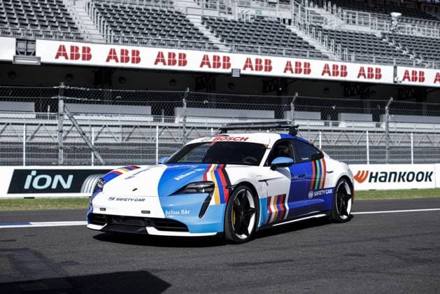 Safety Car during the 2024 Hankook Mexico City ePrix, 1st meeting of the 2023-24 ABB FIA Formula E World Championship, WM, Weltmeisterschaft on the Autodromo Hermanos Rodriguez from January 11 to 13, in Mexico City, Mexico - 2024 FORMULA E HANKOOK MEXICO CITY ePRIX DPPI Panoramic  03424001__R5_2588
