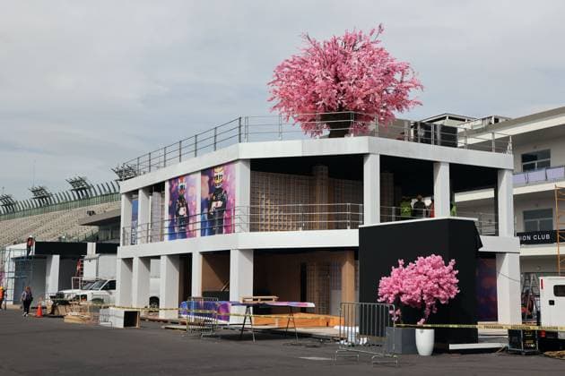 Nissan promotion stand in the paddock, Formula E FIA World Championship Season 10, Mexico City E Prix, Mexico, 11 01 2024