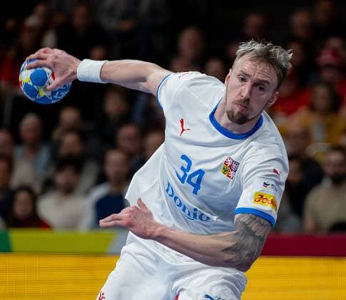 Dominik Solak Czech Republic Czechia, 34 GER, Denmark vs Czech Republic, Handball, Men, EHF Euro 2024, Group F, Matchday 1, 11 01 2024 GER, Denmark vs Czech Republic, Handball, Men, EHF Euro 2024, Group F, Matchday 1, 11 01 2024 Munich Copyright: xEibner-Pressefoto HeikexFeinerx EP_HFR