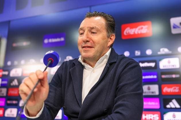 12 01 2024, Football, 2 Bundesliga, Season 2023 2024, Press conference FC Schalke 04, Sports Director Marc Wilmots FC Schalke 04 Gelsenkirchen Veltins Arena NRW Germany xRHR PHOTO TRx Copyright: RHR-FOTOx RHR-FOTO TR