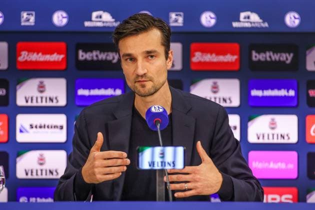 12 01 2024, Football, 2 Bundesliga, Season 2023 2024, Press conference FC Schalke 04, Matthias Tillmann FC Schalke 04 Gelsenkirchen Veltins Arena NRW Germany xRHR PHOTO TRx Copyright: RHR-FOTOx RHR-FOTO TR