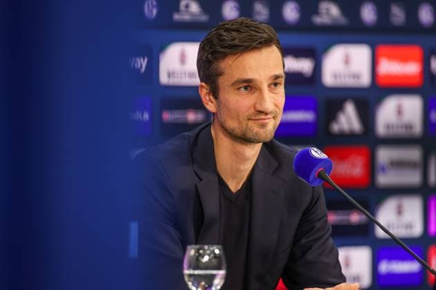 12 01 2024, Football, 2 Bundesliga, Season 2023 2024, Press conference FC Schalke 04, Matthias Tillmann FC Schalke 04 Gelsenkirchen Veltins Arena NRW Germany xRHR PHOTO TRx Copyright: RHR-FOTOx RHR-FOTO TR