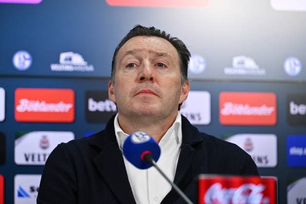 Marc Wilmots Sports Director Schalke 04 12 01 2024, Football, Press conference and media briefing of FC Schalke 04, 2 Bundesliga season 2023 2024 Gelsenkirchen Press room Veltins Arena North Rhine-Westphalia Germany Team2