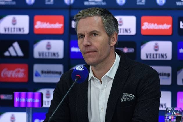 Soccer 2 Bundesliga Media Talk FC Schalke 04 on 12 01 2024 at the Veltins Arena in Gelsenkirchen Axel Hefer Chairman of the Supervisory Board Schalke xRx