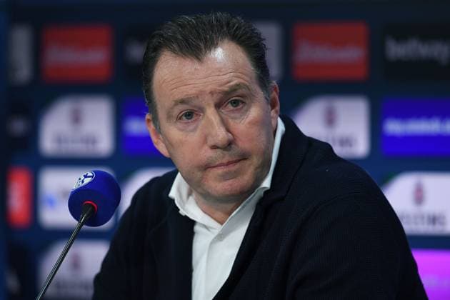Soccer 2 Bundesliga Media Talk FC Schalke 04 on 12 01 2024 at the Veltins Arena in Gelsenkirchen Marc Wilmots Sports Director Schalke xRx