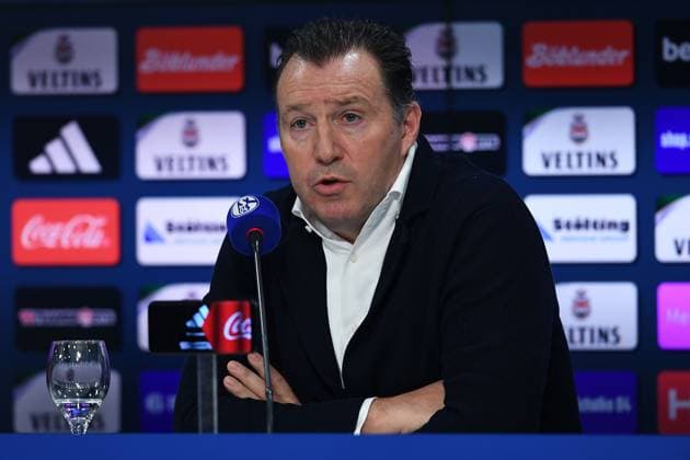 Soccer 2 Bundesliga Media Talk FC Schalke 04 on 12 01 2024 at the Veltins Arena in Gelsenkirchen Marc Wilmots Sports Director Schalke xRx