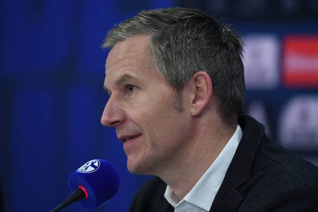 Soccer 2 Bundesliga Media Talk FC Schalke 04 on 12 01 2024 at the Veltins Arena in Gelsenkirchen Axel Hefer Chairman of the Supervisory Board Schalke xRx
