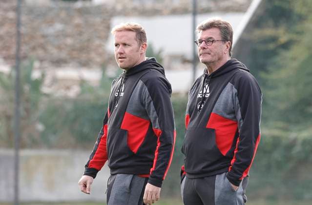 12 01 2024 Soccer 2 Soccer Bundesliga Season 2023 2024 1 FC Nuremberg FCN Club Training Camp Winter Winter Training Camp Marbella Spain Sports Photo Zinc DaMa xdaxmax Olaf Rebbe Sports Director 1 FC Nuremberg FCN Dieter Hecking Board of Directors Sports 1 FC Nuremberg FCN pensive