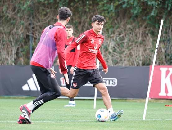 12 01 2024 Soccer 2 Soccer Bundesliga Season 2023 2024 1 FC Nürnberg FCN Club Training Camp Winter Winter Training Camp Marbella Spain Sportfoto Zink DaMa xdaxmax Ivan Marquez 15, 1 FC Nürnberg FCN Can Yilmaz Uzun 42, 1 FC Nürnberg FCN