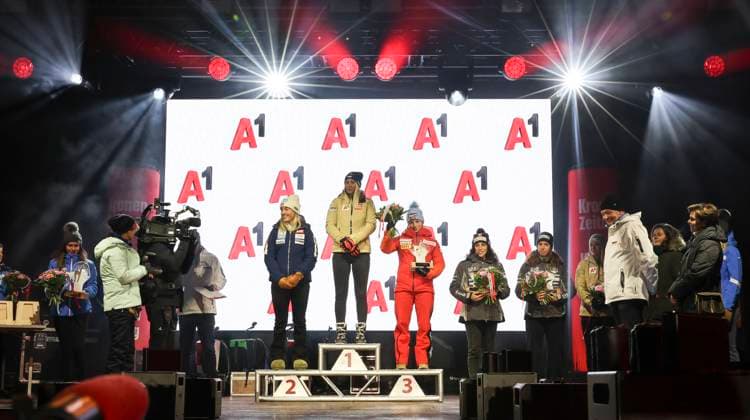 Alpine Skiing, WC Altenmarkt-Zauchensee, Women, Super-G, Award Ceremony