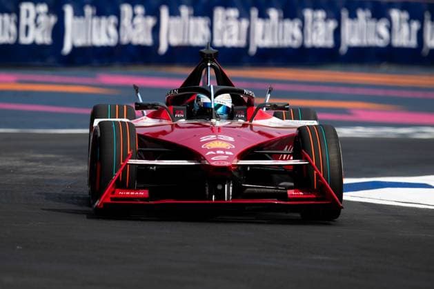 23 FENESTRAZ Sacha (fra), Nissan Formula E Team, Nissan e-4ORCE 04, action during the 2024 Hankook Mexico City ePrix, 1st meeting of the 2023-24 ABB FIA Formula E World Championship, WM, Weltmeisterschaft on the Autodromo Hermanos Rodriguez from January 11 to 13, in Mexico City, Mexico - 2024 FORMULA E HANKOOK MEXICO CITY ePRIX DPPI Panoramic  03424001__F_19624