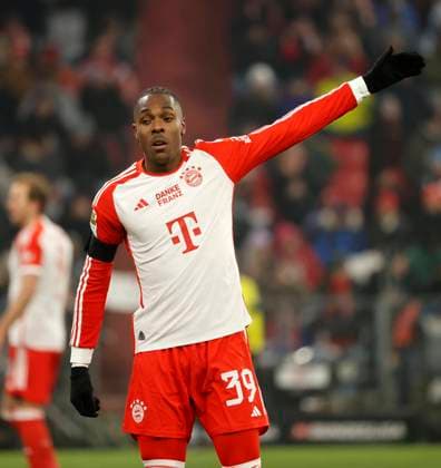 12 01 2024, 1 Bundesliga, FC Bayern Muenchen vs TSG Hoffenheim, Allianz Arena Muenchen, Soccer, Sport, im Bild Mathys Tel FC Bayern Muenchen