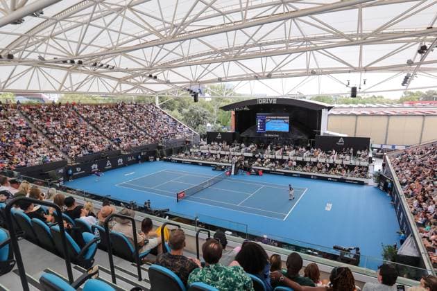 TENNIS ADELAIDE INTERNATIONAL, Jack Draper of the United Kingdom in action against Jiri Lehecka of Czechia during the Mens Singles Final match of the 2024 Adelaide International at Memorial Drive Tennis Centre in Adelaide, Saturday, January 13, 2024. ( NO ARCHIVING, EDITORIAL USE ONLY, NO USE IN BOOKS WITHOUT CONSENT ADELAIDE SOUTH AUSTRALIA AUSTRALIA  Copyright: xMATTxTURNERx 20240113001888323611