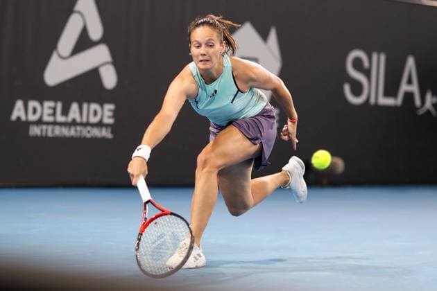 TENNIS ADELAIDE INTERNATIONAL, Daria Kasatkina in action against JeÄ¼ena Ostapenko of Latvia during the Women?s Singles Final match of the 2024 Adelaide International at Memorial Drive Tennis Centre in Adelaide, Saturday, January 13, 2024. ( NO ARCHIVING, EDITORIAL USE ONLY, NO USE IN BOOKS WITHOUT CONSENT ADELAIDE SOUTH AUSTRALIA AUSTRALIA  Copyright: xMATTxTURNERx 20240113001888346437