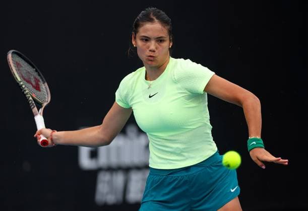 Emma Raducanu of GBR in action Australian Open, Saturday Previews, Tennis, Melbourne Park, Melbourne, Australia - 13 Jan 2024  Copyright: xEllaxLing Shutterstockx 14298351s