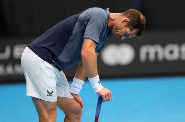 Andy Murray of GBR frustrated Australian Open, Saturday Previews, Tennis, Melbourne Park, Melbourne, Australia - 13 Jan 2024  Copyright: xEllaxLing Shutterstockx 14298351at
