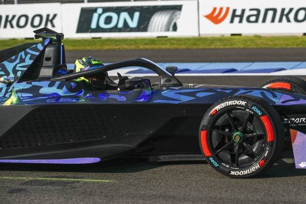 Usain Bolt driving the Formula E GENBETA during the 2024 Hankook Mexico City ePrix, 1st meeting of the 2023-24 ABB FIA Formula E World Championship, WM, Weltmeisterschaft on the Autodromo Hermanos Rodriguez from January 11 to 13, in Mexico City, Mexico - 2024 FORMULA E HANKOOK MEXICO CITY ePRIX DPPI Panoramic  03424001__B3_1939_1
