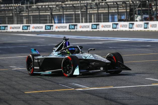 Usain Bolt driving the Formula E GENBETA during the 2024 Hankook Mexico City ePrix, 1st meeting of the 2023-24 ABB FIA Formula E World Championship, WM, Weltmeisterschaft on the Autodromo Hermanos Rodriguez from January 11 to 13, in Mexico City, Mexico - 2024 FORMULA E HANKOOK MEXICO CITY ePRIX DPPI Panoramic  03424001__B3_1929
