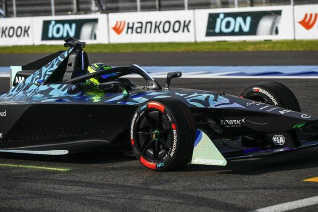 Usain Bolt driving the Formula E GENBETA during the 2024 Hankook Mexico City ePrix, 1st meeting of the 2023-24 ABB FIA Formula E World Championship, WM, Weltmeisterschaft on the Autodromo Hermanos Rodriguez from January 11 to 13, in Mexico City, Mexico - 2024 FORMULA E HANKOOK MEXICO CITY ePRIX DPPI Panoramic  03424001__B3_1936_1