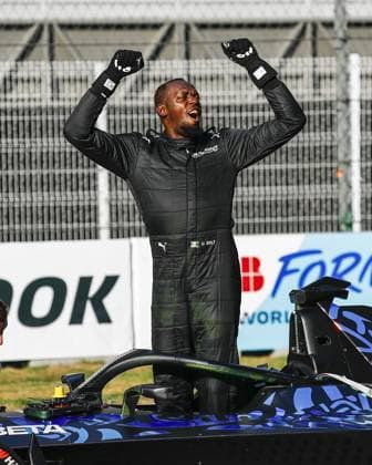 Usain Bolt driving the Formula E GENBETA, portrait during the 2024 Hankook Mexico City ePrix, 1st meeting of the 2023-24 ABB FIA Formula E World Championship, WM, Weltmeisterschaft on the Autodromo Hermanos Rodriguez from January 11 to 13, in Mexico City, Mexico - 2024 FORMULA E HANKOOK MEXICO CITY ePRIX DPPI Panoramic  03424001__B3_1964