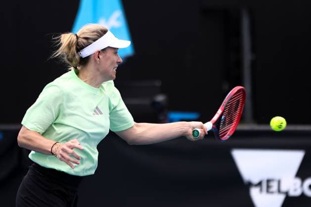 January 13, 2024, Melbourne, Victoria, Australia: MELBOURNE, AUSTRALIA - JANUARY 13: Angelique Kerber of Germany practices ahead of the 2024 Australian Open at Melbourne Park on January 13, 2024 in Melbourne, Australia. Melbourne Australia - ZUMAp121 20240113_zsp_p121_042 Copyright: xChrisxPutnamx