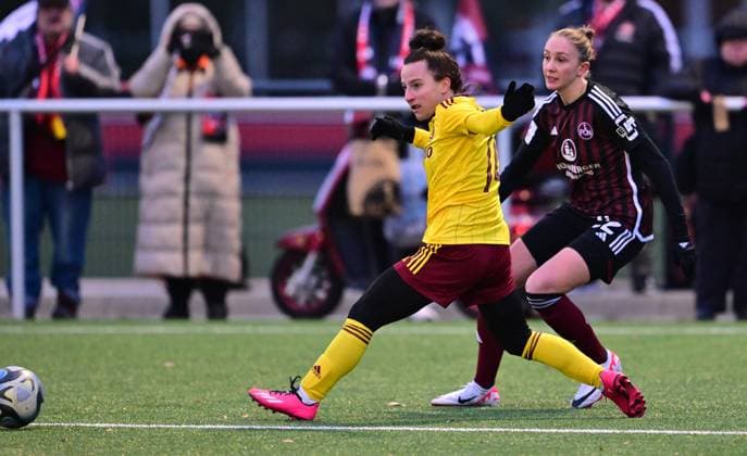 13 01 2024 Soccer Women Womens Soccer Season 2023 2024 Test match Friendly match Preparation match 1 FC Nürnberg FCN Clubfrauen Club Sparta Prag Praha xwoxzix Petra Vystejnova 14, Sparta Prag Nadja Burkard 22, 1 FC Nürnberg FCN