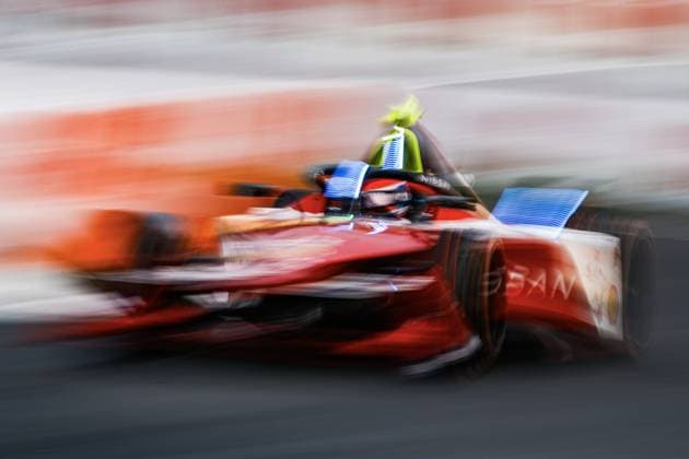 23 FENESTRAZ Sacha (fra), Nissan Formula E Team, Nissan e-4ORCE 04, action during the 2024 Hankook Mexico City ePrix, 1st meeting of the 2023-24 ABB FIA Formula E World Championship, WM, Weltmeisterschaft on the Autodromo Hermanos Rodriguez from January 11 to 13, in Mexico City, Mexico - 2024 FORMULA E HANKOOK MEXICO CITY ePRIX DPPI Panoramic  03424001__B3_9573