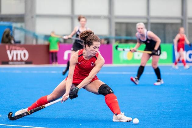 FIH Hockey Olympic Qualification 2024 Valencia Women Great Britain Canada Valencia Spain, 13 01 2024 Anna TOMAN GBR, 6 Field Hockey Olympic Qualification Women, Great Britain vs Canada in Valencia Spain on 13 01 2024 Copyright: xBEAUTIFULxSPORTS Meurerx