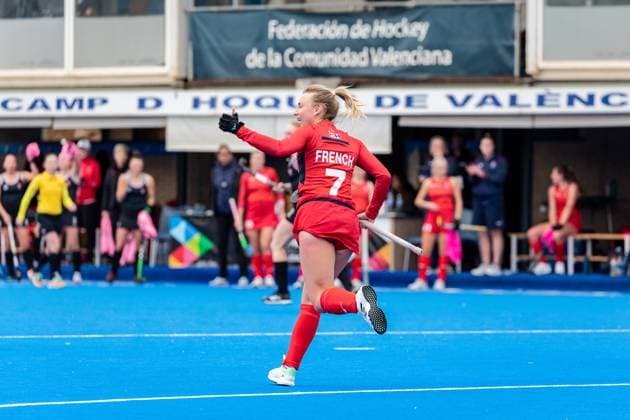 FIH Hockey Olympic Qualification 2024 Valencia Women Great Britain Canada Valencia Spain, 13 01 2024 Hannah FRENCH GBR, 7 Field Hockey Olympic Qualification Women, Great Britain vs Canada in Valencia Spain on 13 01 2024 Copyright: xBEAUTIFULxSPORTS Meurerx