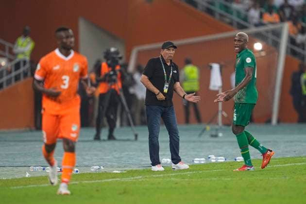 January 13 2024: Jean-Louis Gasset (Ivory Coast) looks on during a African Cup of Nations Group A game, Ivory Coast vs Guinea Bissau, at Stade Olympique Alassane Ouattara, Abidjan, Ivory Coast. CSM Abidjan Ivory Coast - ZUMAc04_ 20240113_zma_c04_130 Copyright: xKimxPricex