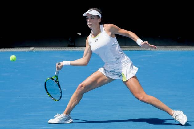Tennis 2024: Australian Open Day 1 January 14, 2024: LUCIA BRONZETTI of Italy in action against 28th seed LESIA TSURENKO of Ukraine on 1573 Arena in a Women s Singles 1st round match on day 1 of the 2024 Australian Open in Melbourne, Australia. Sydney Low Cal Media(Credit Image: Â Sydney Low Cal Sport Media) California USA EDITORIAL USE ONLY Copyright: xx ZUMA-20240114_faf_c04_004.jpg SydneyxLowx csmphotothree222512